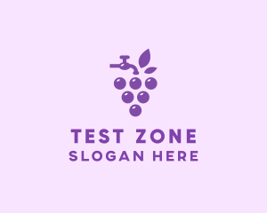 Faucet Grape Juice logo design