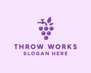 Faucet Grape Juice logo design