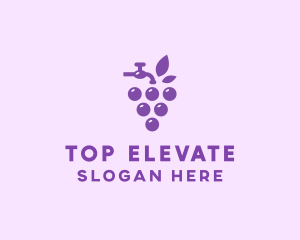 Faucet Grape Juice logo design