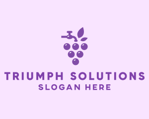 Faucet Grape Juice logo design