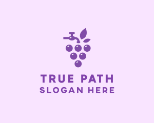 Faucet Grape Juice logo design