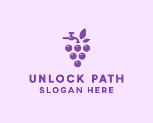 Faucet Grape Juice logo design