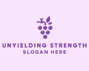 Faucet Grape Juice logo design