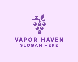 Faucet Grape Juice logo design