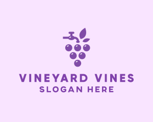 Faucet Grape Juice logo design