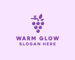 Faucet Grape Juice logo design