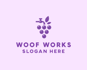 Faucet Grape Juice logo design