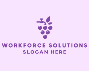 Faucet Grape Juice logo design