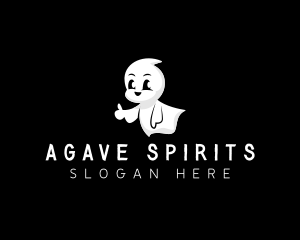 Cute Ghost Spirit logo design