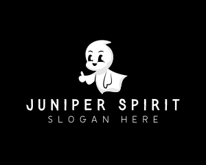 Cute Ghost Spirit logo design