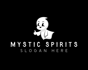 Cute Ghost Spirit logo design