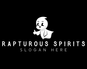 Cute Ghost Spirit logo design