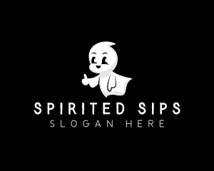 Cute Ghost Spirit logo design