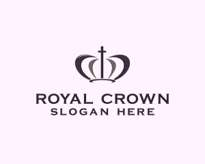 Religious Cross Crown  logo design