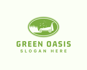 Grass Trimmer Lawn Mower logo design