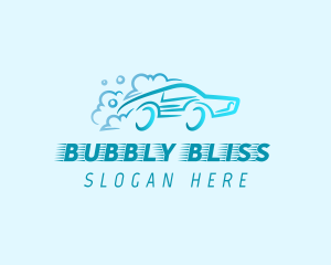 Blue Bubbles Car Wash logo design