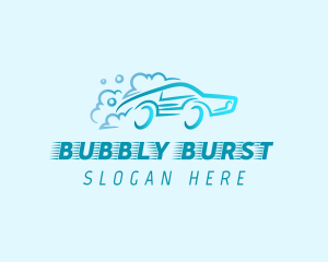 Blue Bubbles Car Wash logo design