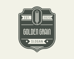 Shield Wheat Farming logo design