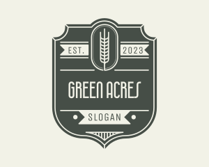 Shield Wheat Farming logo design