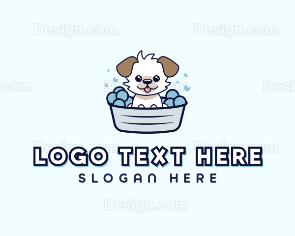 Dog Puppy Bath Logo