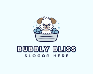 Dog Puppy Bath logo design