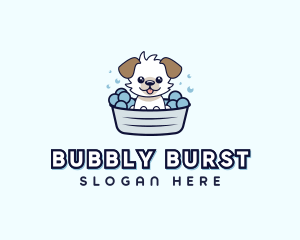 Dog Puppy Bath logo design