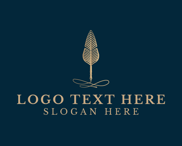 Elegant Quill Pen logo