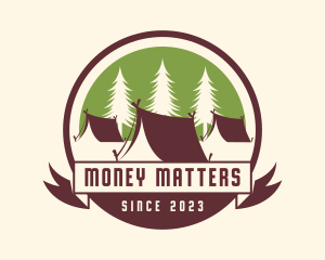 Forest Camping Tent Logo