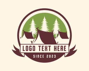 Tent - Forest Camping Tent logo design
