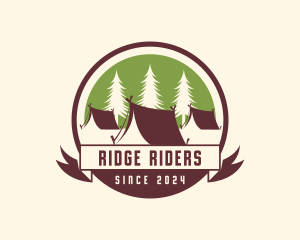 Forest Camping Tent logo design