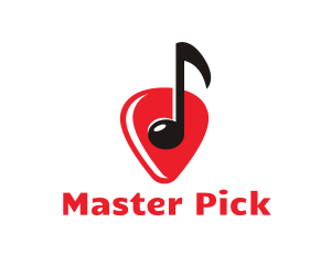 Guitar Pick Note logo design