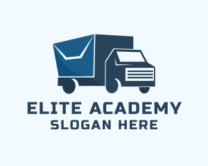 Envelope Delivery Truck Logo