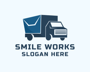 Envelope Delivery Truck Logo