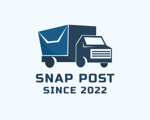 Envelope Delivery Truck logo design