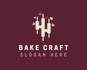 Bakeshop Rolling Pin  logo design