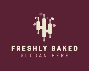 Bakeshop Rolling Pin  logo design