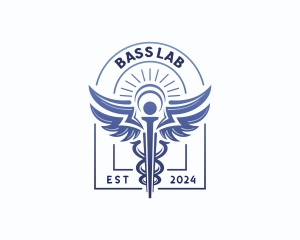 Caduceus Clinic Laboratory logo design