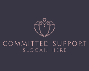 Fertility Clinic Heart logo design