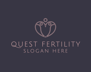 Fertility Clinic Heart logo design