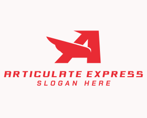 Express Wing Letter A logo design