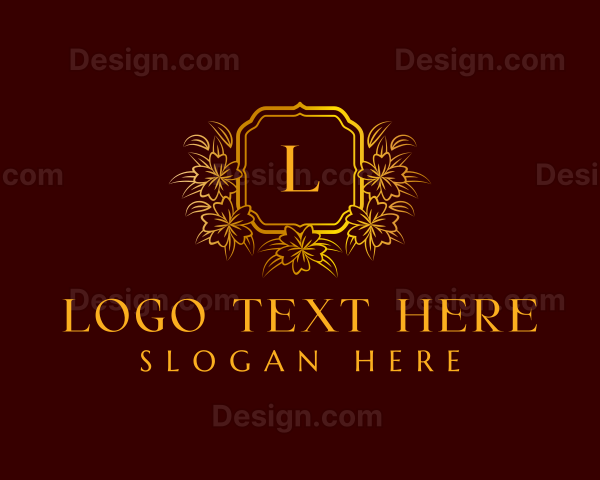 Elegant Floral Wreath Logo