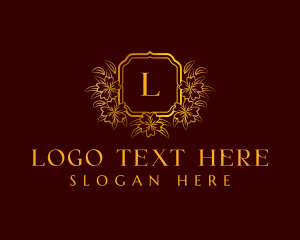 Elegant Floral Wreath logo