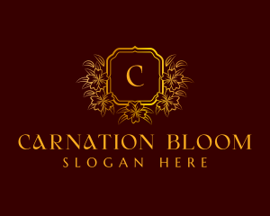 Elegant Floral Wreath logo design