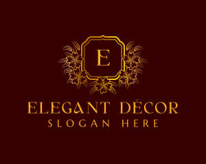 Elegant Floral Wreath logo design