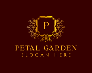 Elegant Floral Wreath logo design