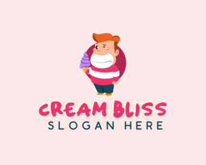 Boy Ice Cream Dessert logo design