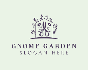 Floral Garden Scissors logo design