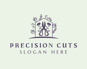 Floral Garden Scissors logo design