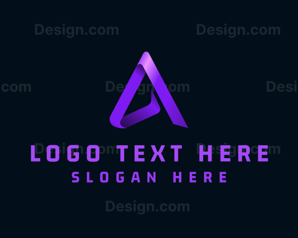 Abstract Futuristic Letter A Logo