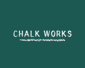 Chalk Writing Student logo design